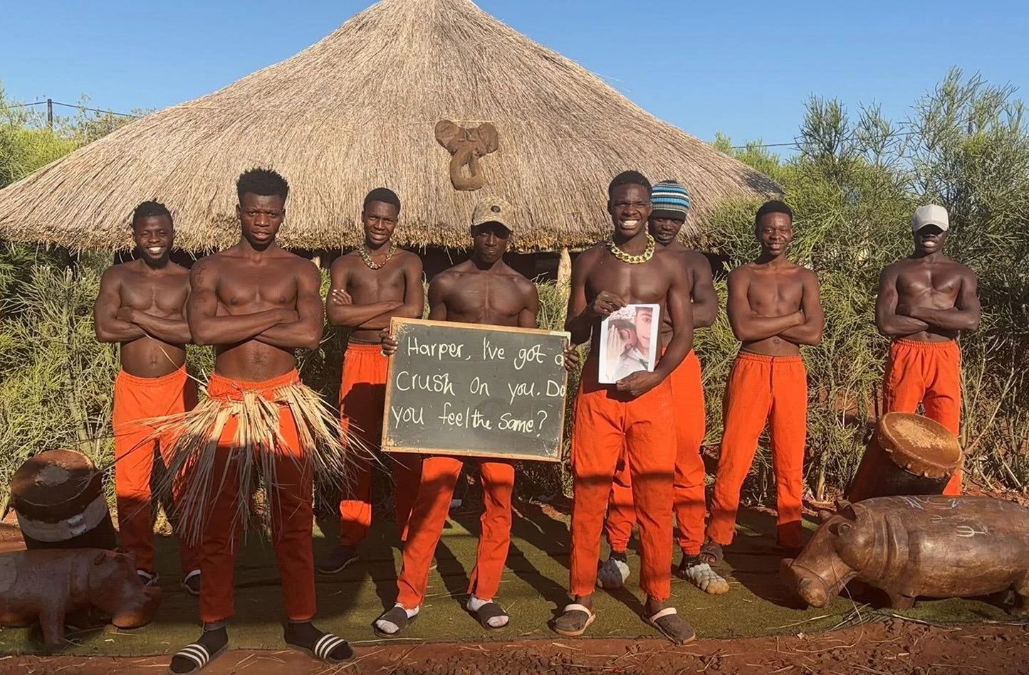 Greeting Video from Africa - Orange Pants